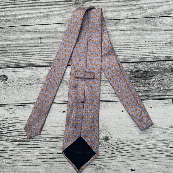 Ermenegildo Zegna Floral Print Silk Tie - Picture 3 of 8